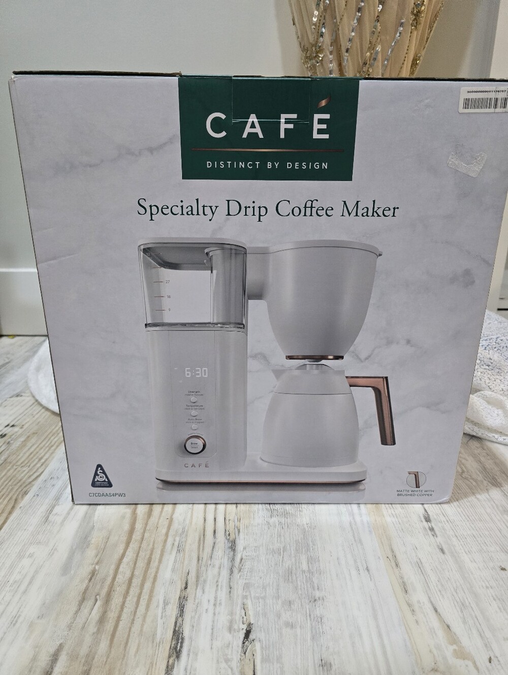 New CAFÉ Specialty Drip Coffee Maker, 10-cup Matte White And Copper